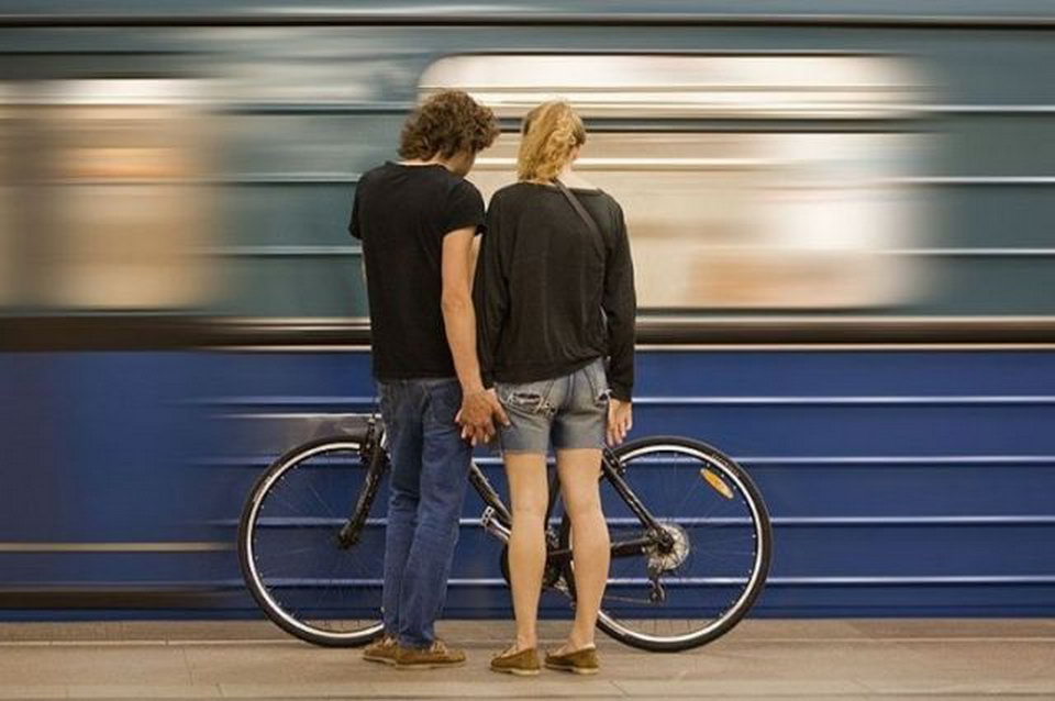 велосипед у метро