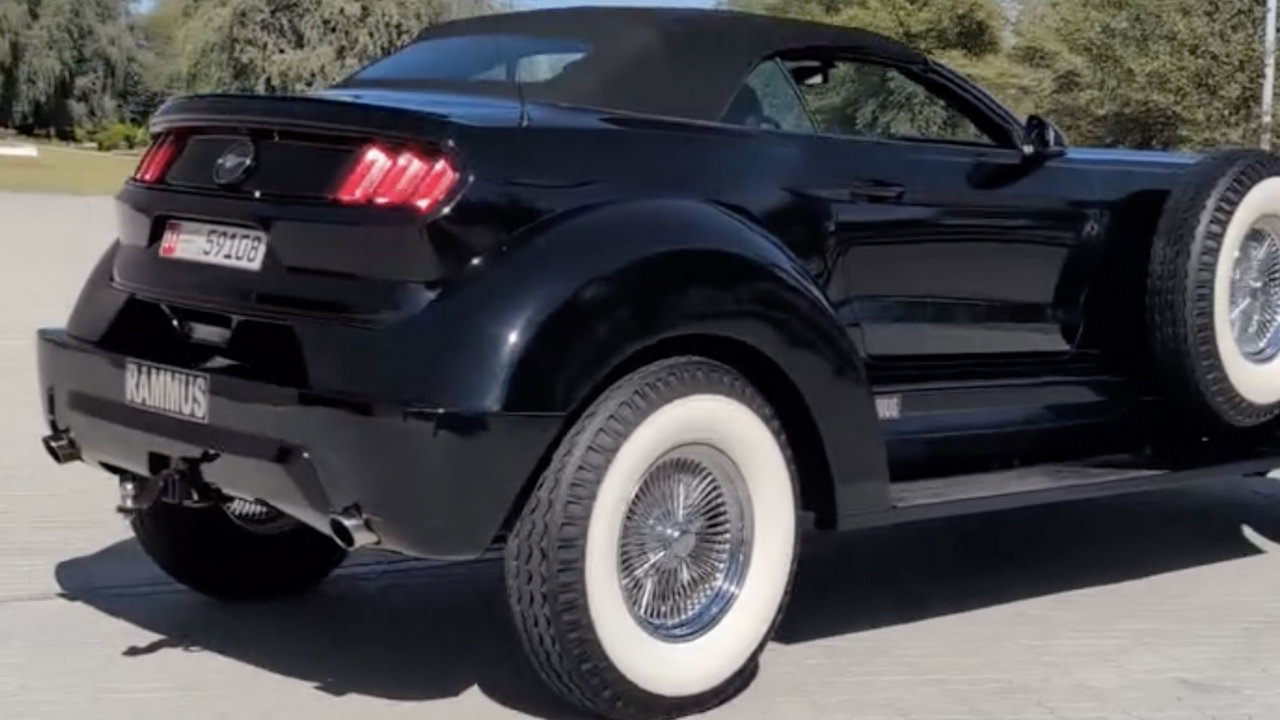 Mustang merged with a Dodge Ram pickup truck