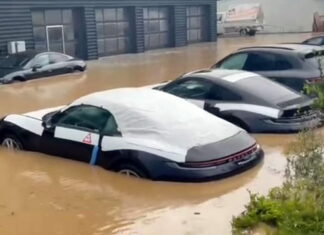 Porsche-Dealership-Flood