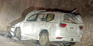 Toyota Land Cruisers crash